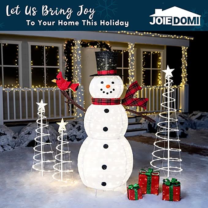 Conjunto de Árboles de Navidad en Espiral Iluminados con LED – 3 Piezas
