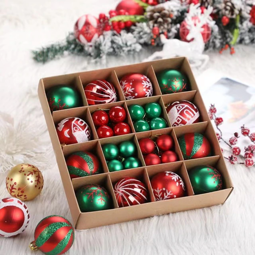 Kit de Esferas Navideñas Decorativas – 42 Piezas