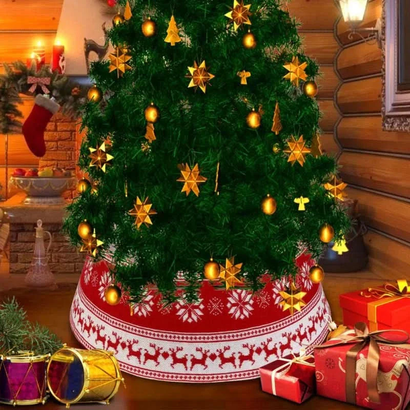 Falda Árbol de Navidad Base De PVC, Copo De Nieve Y Alce 60x30cm