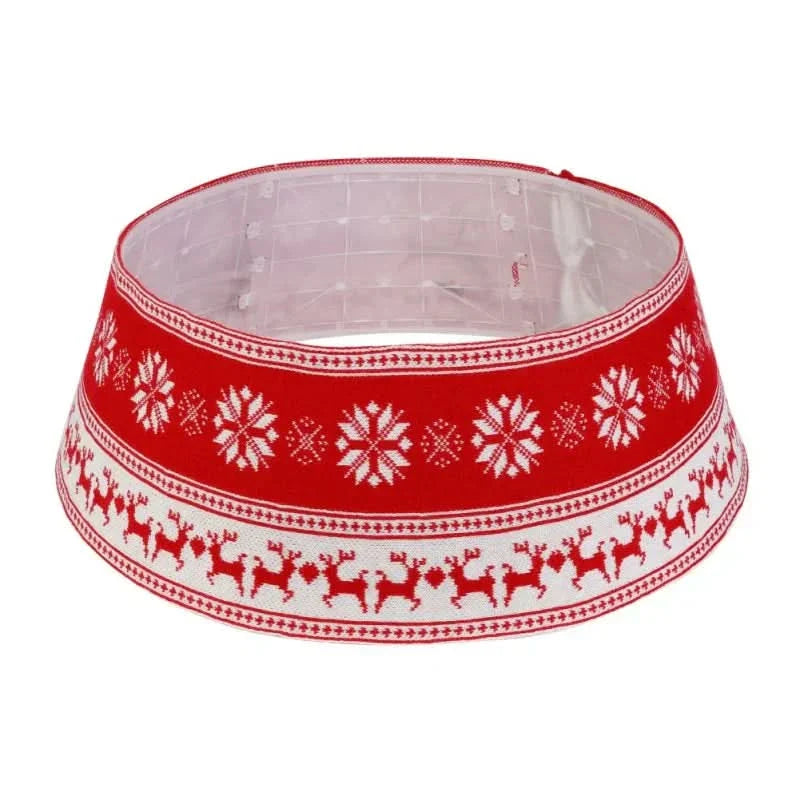 Falda Árbol de Navidad Base De PVC, Copo De Nieve Y Alce 60x30cm