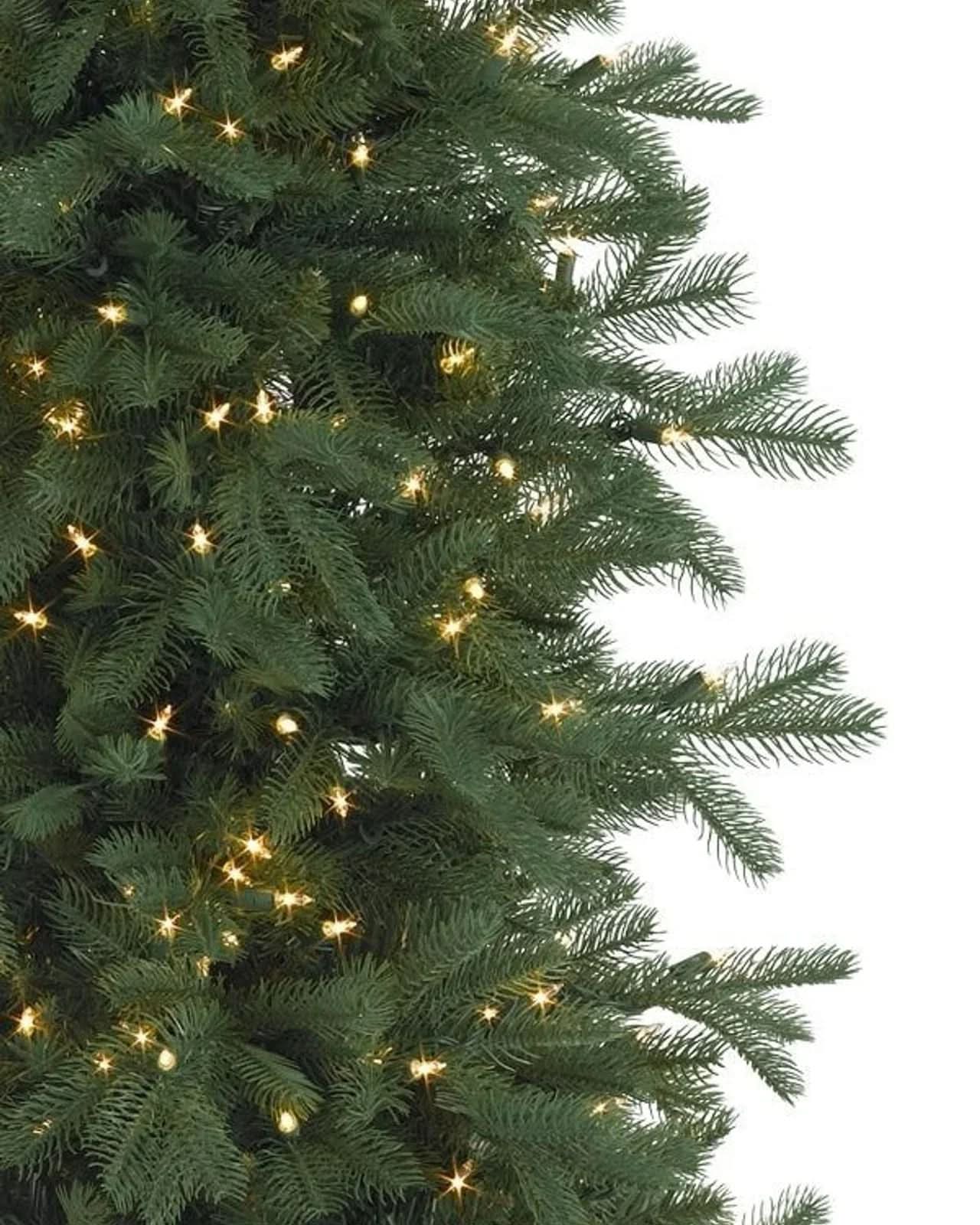 Árbol de Navidad Cathedral Fir Slim con Ramas Articuladas, Base Metálica y Micro LEDs Integrados