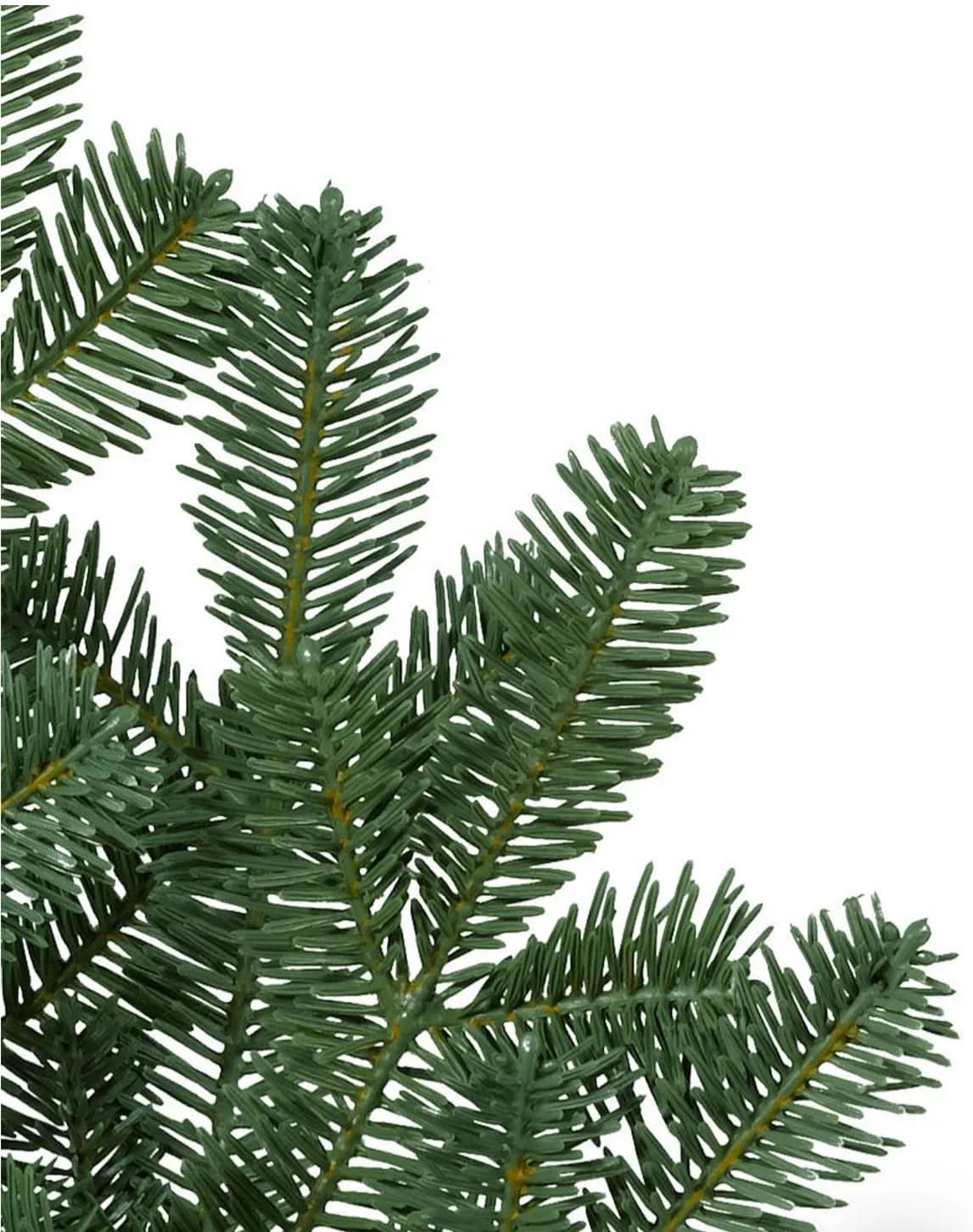 Árbol de Navidad White Spruce Verde con Ramas Articuladas, Base Metálica y Micro LEDs Integrados