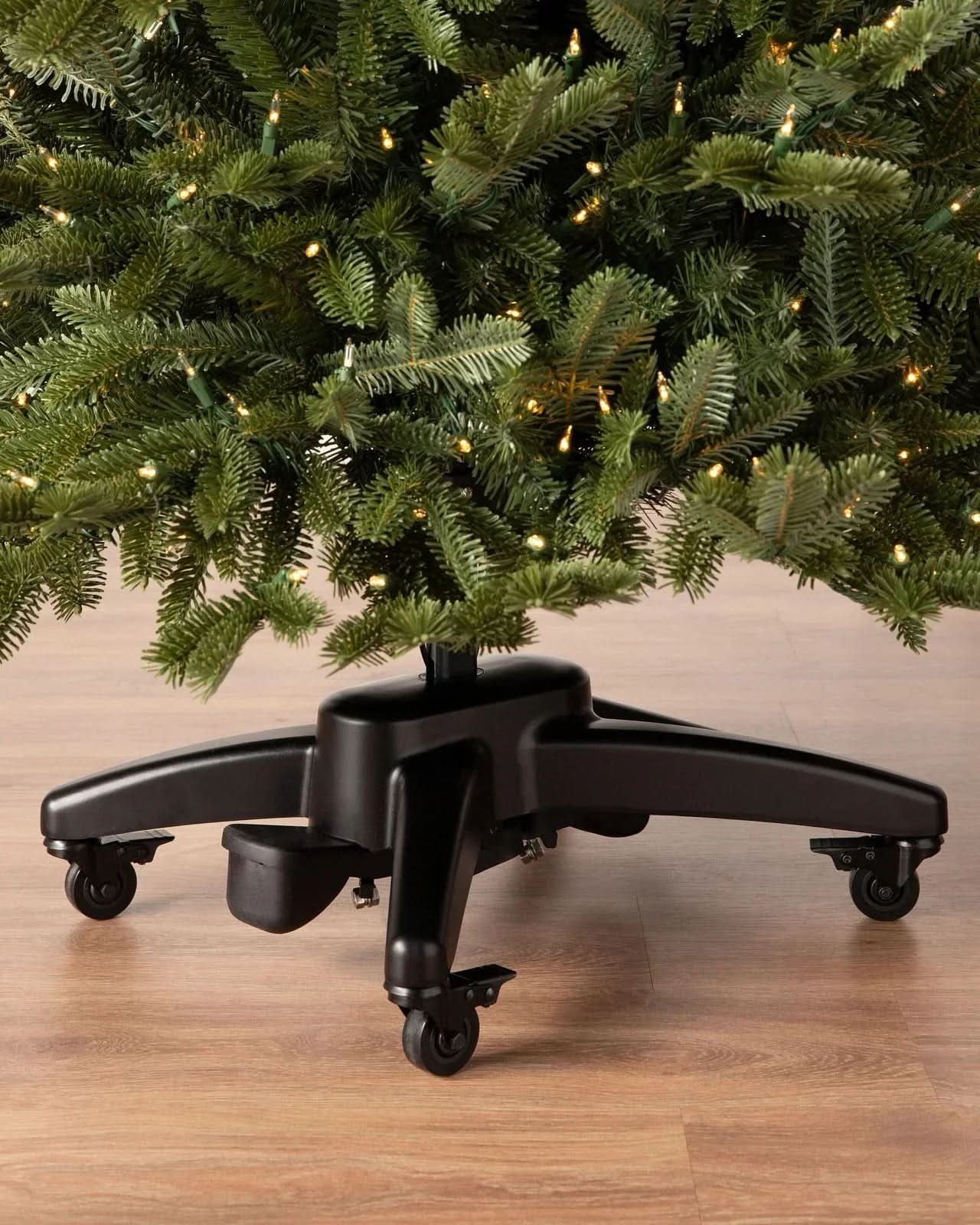Árbol de Navidad Verde Premium con Ramas Articuladas, Soporte Metálico con Ruedas y Micro LEDs Incorporados