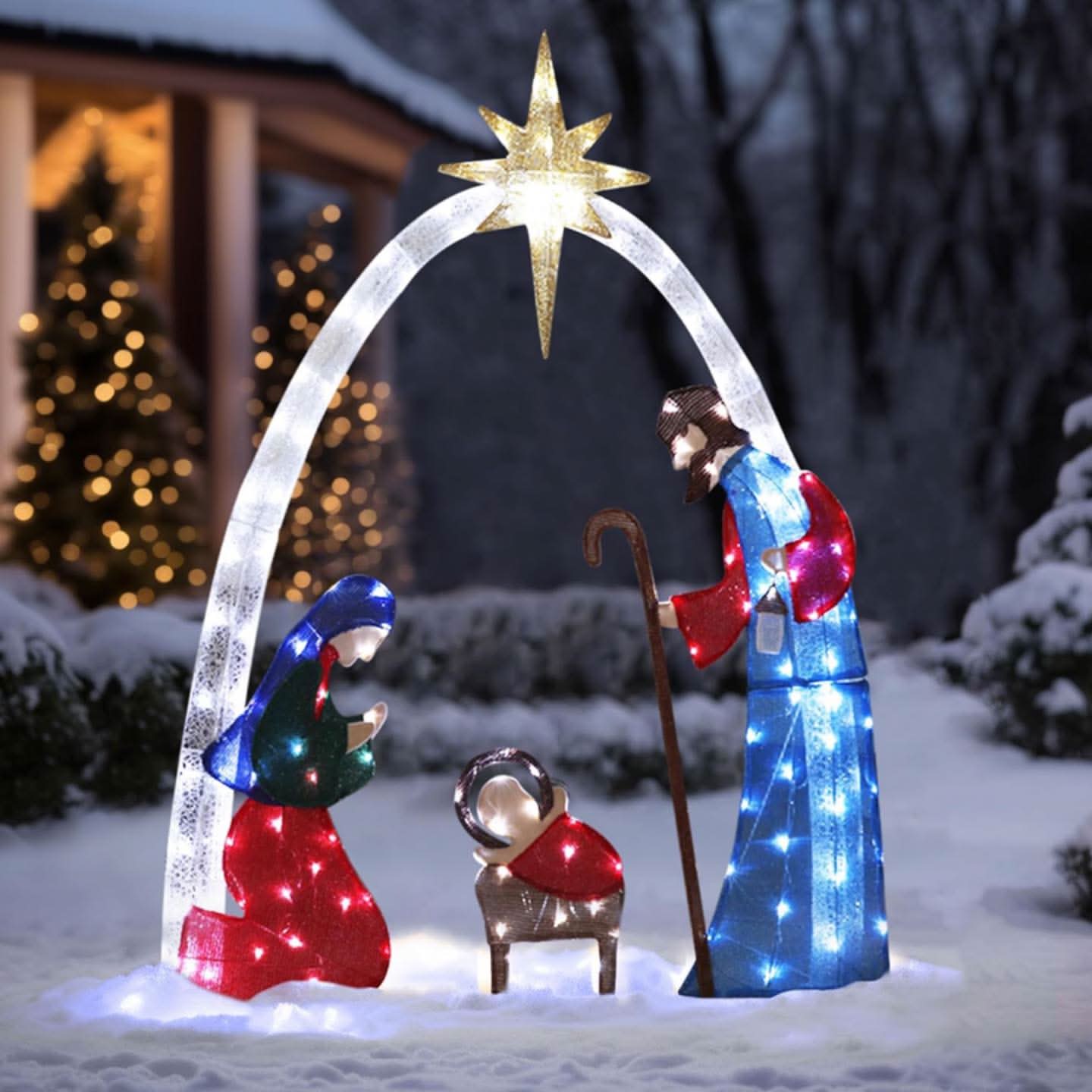 Pesebre Navideño Iluminado con 1,52 m de Altura