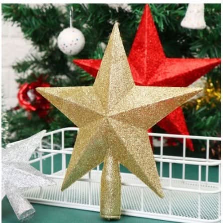 Estrella dorada para decoración de árbol de Navidad – 20 cm