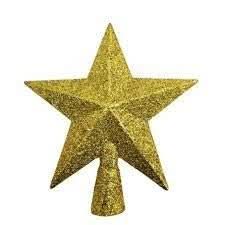 Estrella dorada para decoración de árbol de Navidad – 20 cm