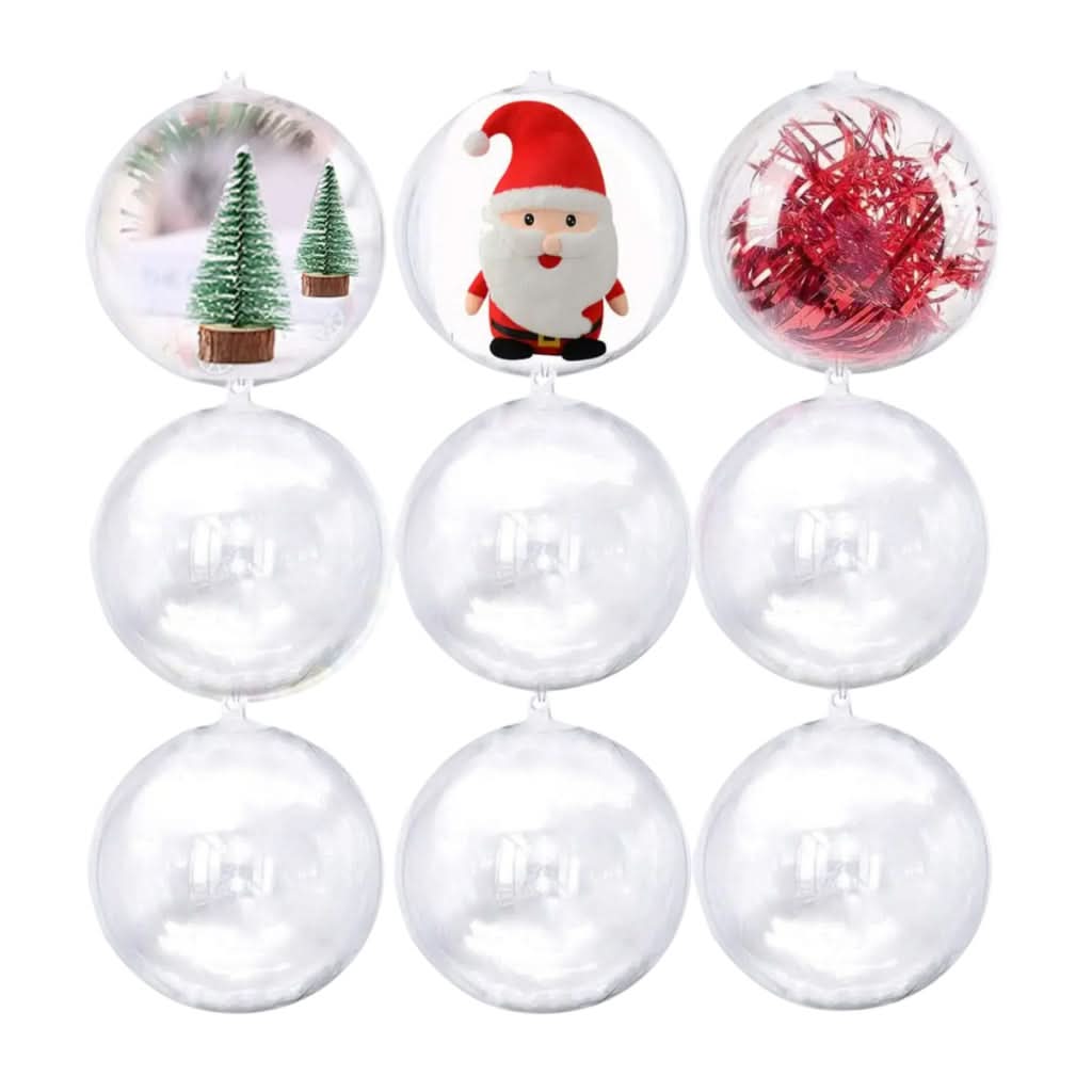 30 Esferas Navideñas Acrílicas para Fotos y Recuerdos – 6.5 cm