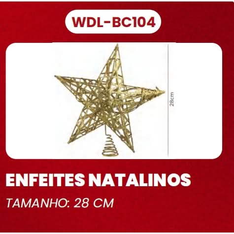 Estrella para Decoración de Árbol de Navidad – 28 cm