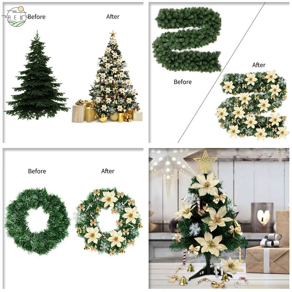 Kit de 120 Adornos Navideños para Decoración de Árbol