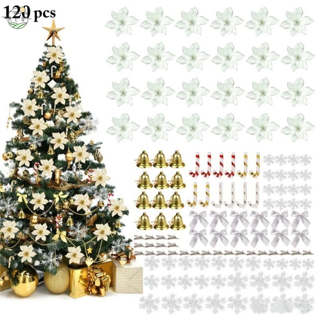 Kit de 120 Adornos Navideños para Decoración de Árbol