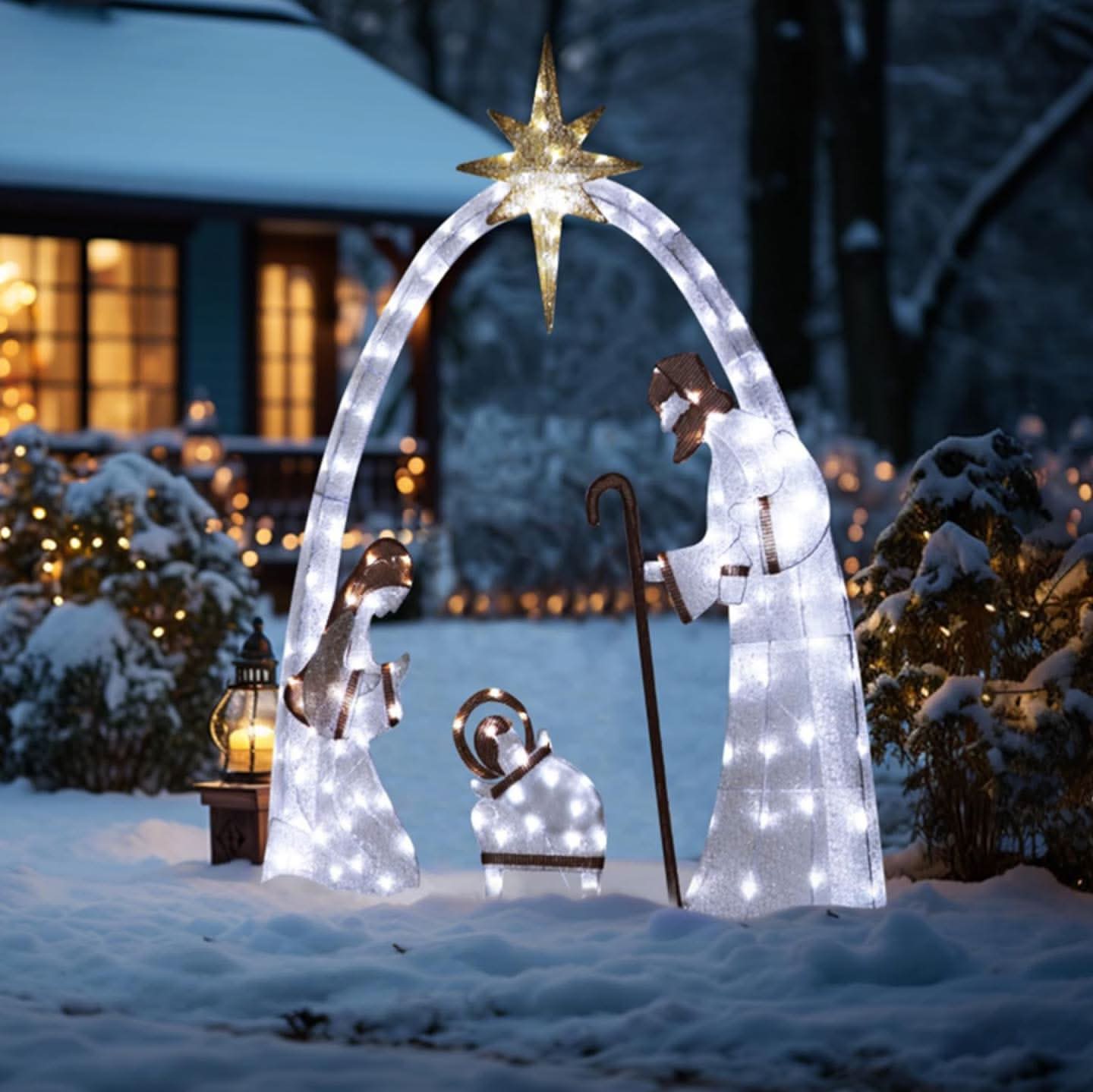 Pesebre Navideño Iluminado con 1,52 m de Altura
