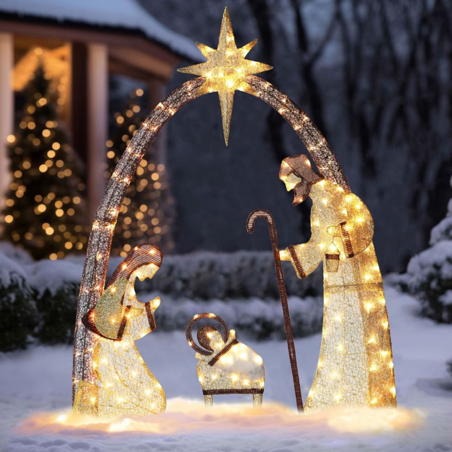 Pesebre Navideño Iluminado con 1,52 m de Altura