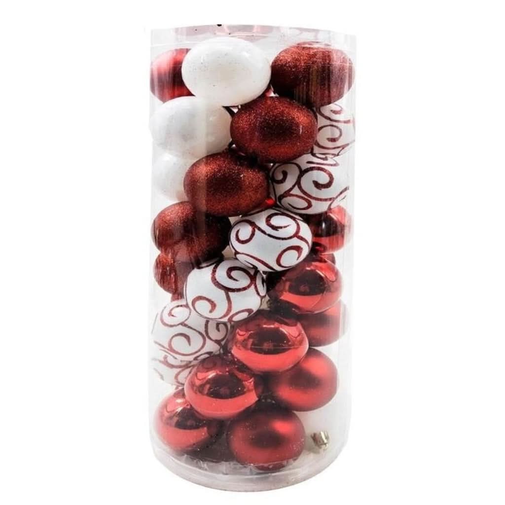 40 Esferas Navideñas de 5 cm Surtidas – Master Christmas Rojo/Rosado