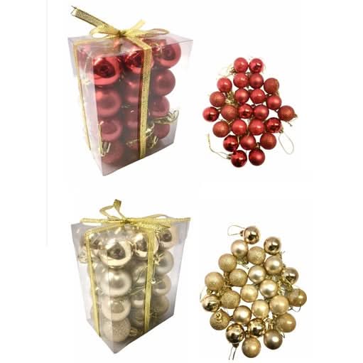 Juego de 48 Esferas Navideñas de 4 cm | Decoración de Navidad