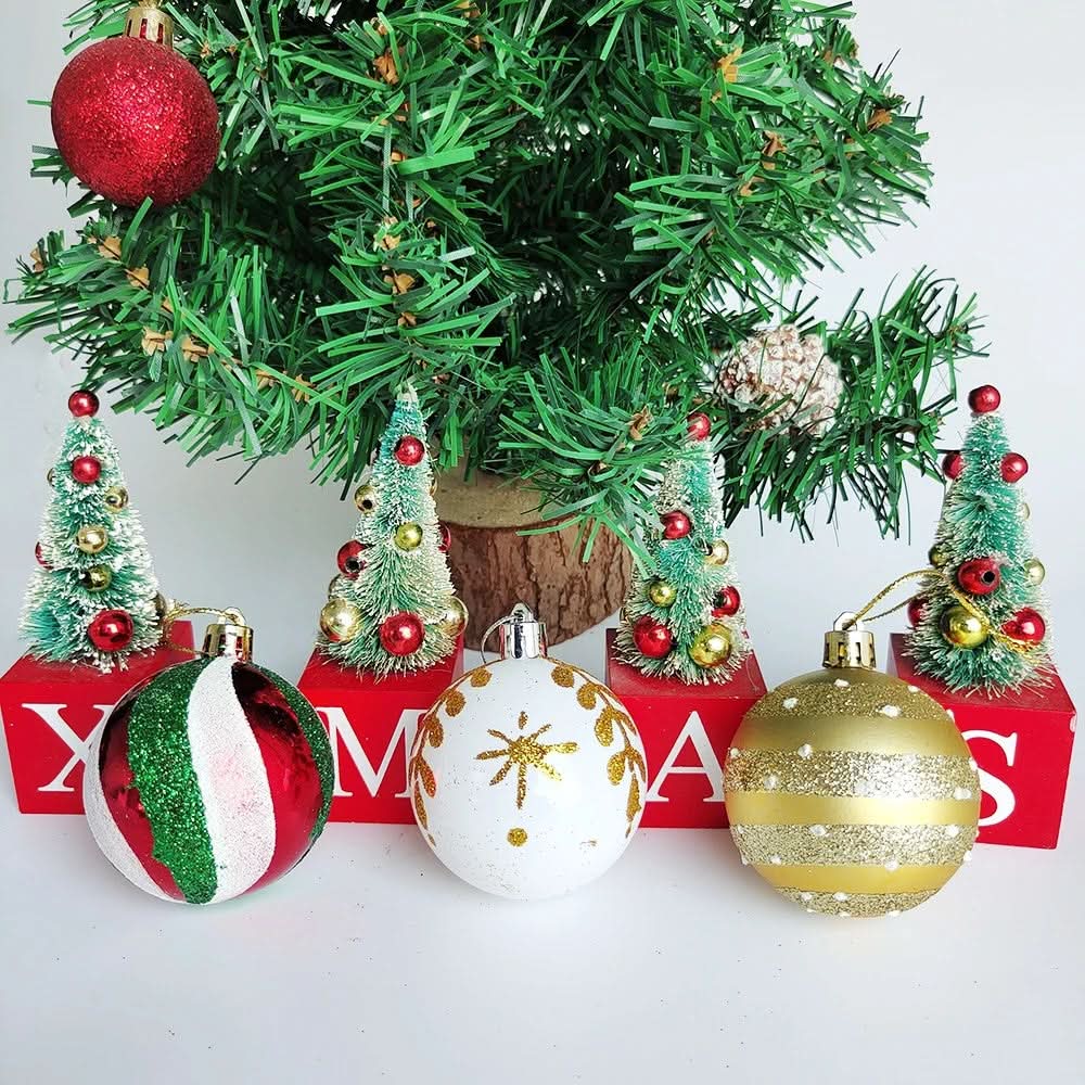 Kit de 6 Piezas de Esferas Navideñas