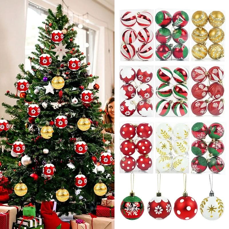 Kit de 6 Piezas de Esferas Navideñas