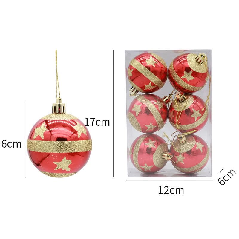 Kit de 6 Piezas de Esferas Navideñas