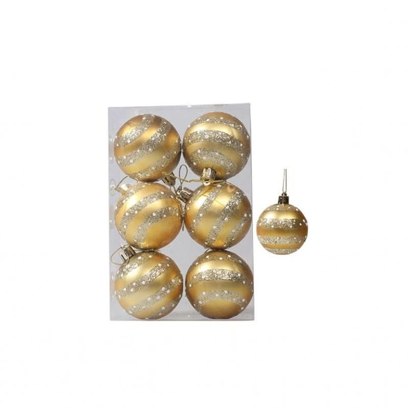 Kit de 6 Piezas de Esferas Navideñas